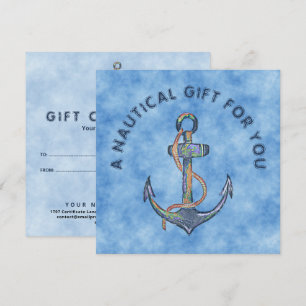 ANCHOR Nautical Watercolor grungy design 1 Card