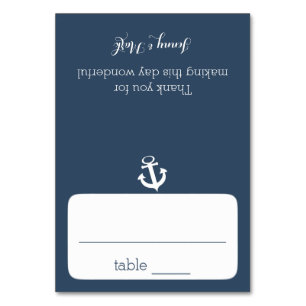 Anchor Navy Blue Seating Card