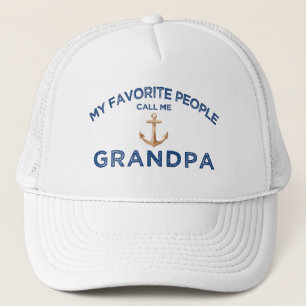 Anchor of family Favourite People Call Me Grandpa Trucker Hat
