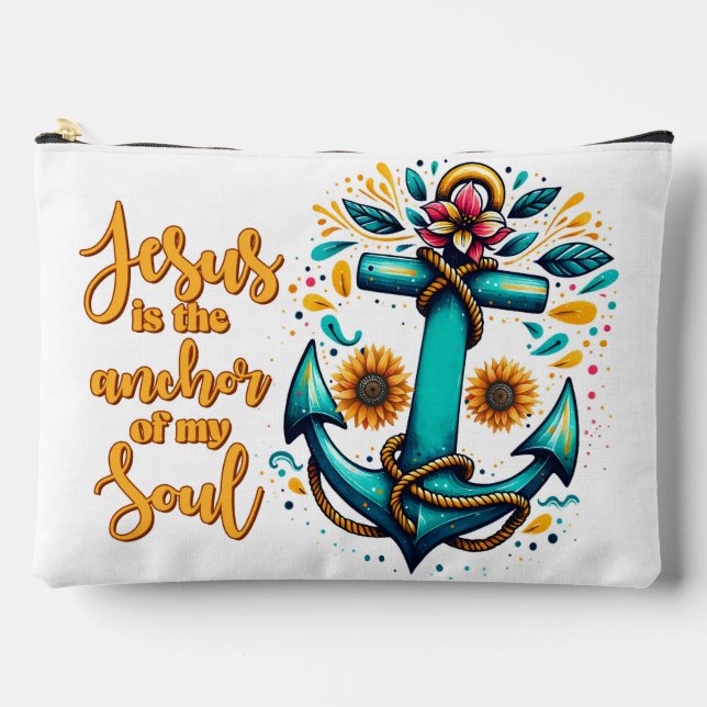 Anchor of my soul accessory pouch (Front)