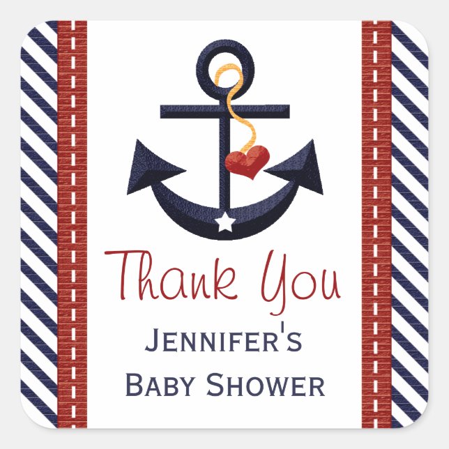 Anchor Party Favour Sticker Labels (Front)