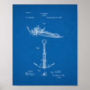 Anchor Patent - Blueprint Poster