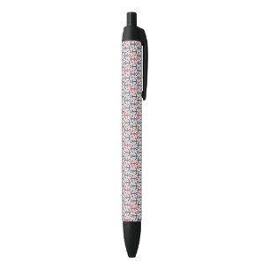 Anchor pattern black ink pen