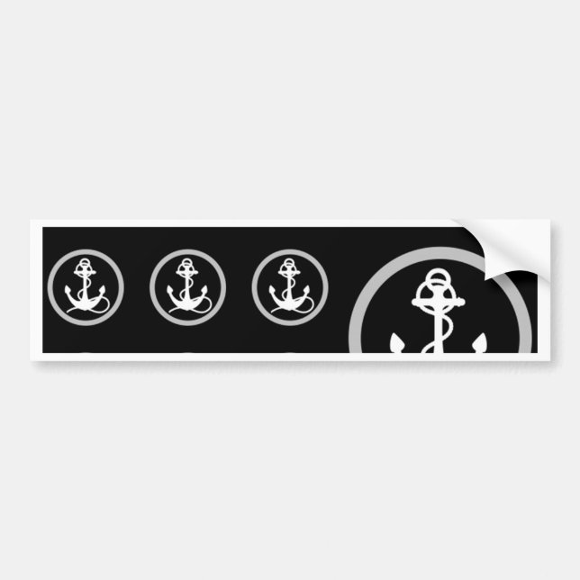 Anchor Pattern Bumper Sticker (Front)