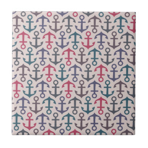 Anchor pattern ceramic tile