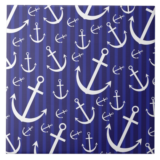 Anchor pattern ceramic tile (Front)