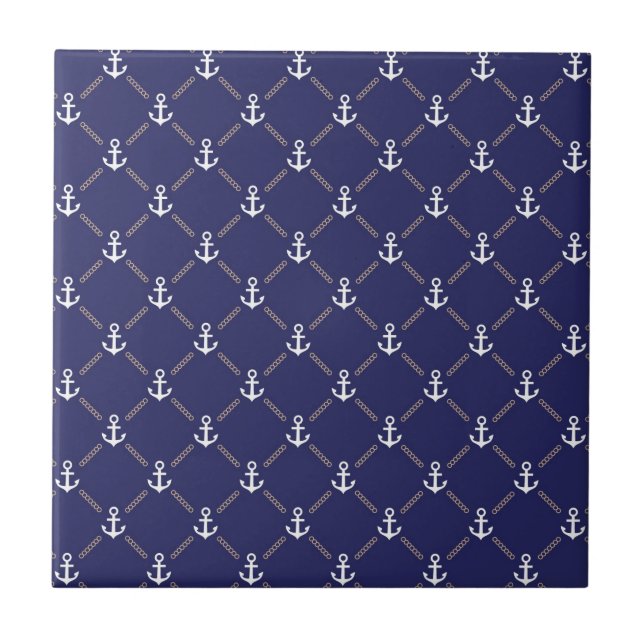 Anchor pattern ceramic tile (Front)
