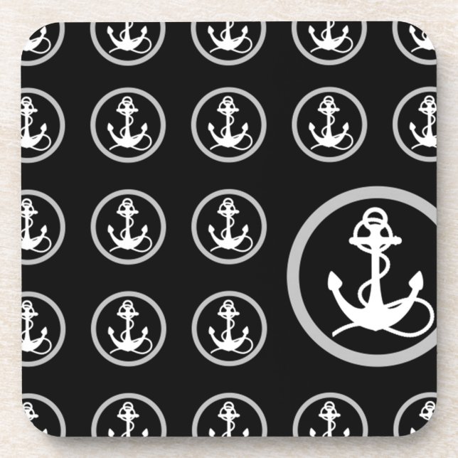 Anchor Pattern Coaster (Front)