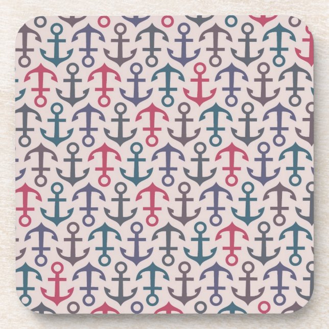 Anchor pattern coaster (Front)