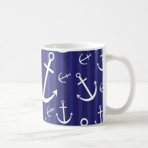 Anchor pattern coffee mug