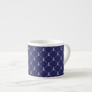 Anchor pattern espresso cup