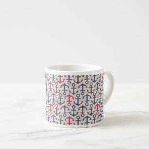 Anchor pattern espresso cup