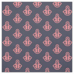 Anchor Pattern Fabric in Navy and Pink