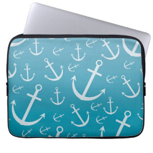 Anchor pattern laptop sleeve