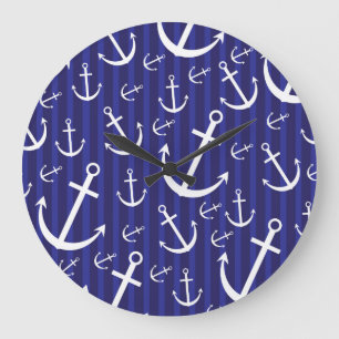 Anchor pattern large clock