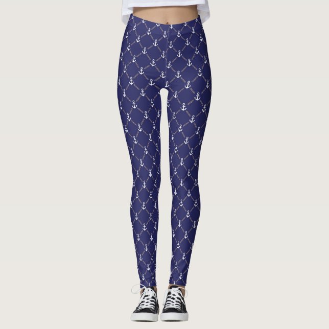 Anchor pattern leggings (Front)