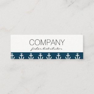 Anchor Pattern Mini Business Card