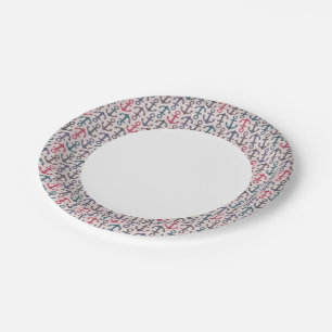 Anchor pattern paper plate