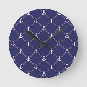 Anchor pattern round clock
