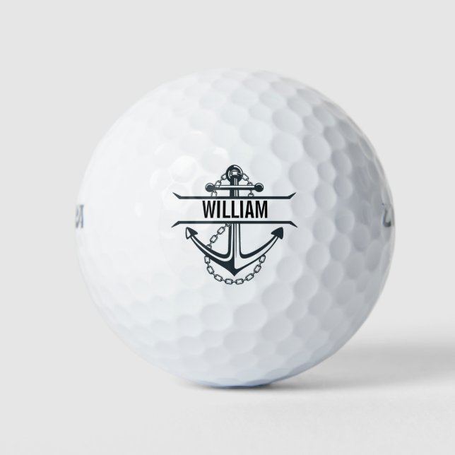 Anchor Personalised Golf Balls (Front)