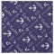 Anchor personalised name blue nautical text fabric