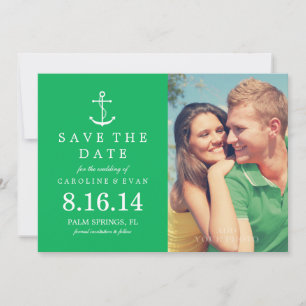 Anchor Photo Wedding Save the Date {green}