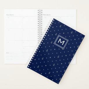 Anchor Polka Dots Pattern Add Your Initial Planner
