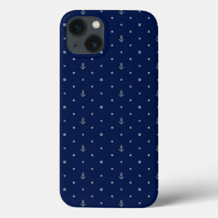 Anchor Polka Dots Pattern iPhone 13 Case