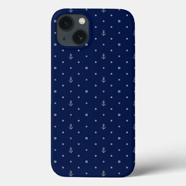 Anchor Polka Dots Pattern Case-Mate iPhone Case (Back)