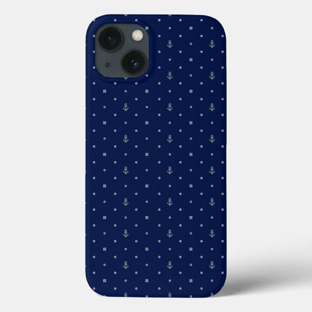 Anchor Polka Dots Pattern Case-Mate iPhone Case (Back)