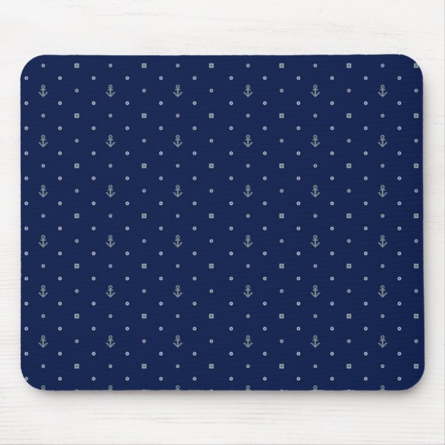 Anchor Polka Dots Pattern Mouse Pad (Front)