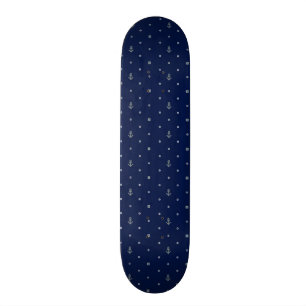 Anchor Polka Dots Pattern Skateboard