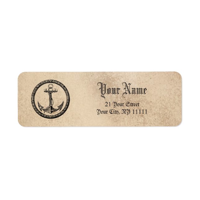 Anchor Return Address Label (Front)