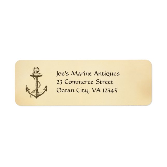 Anchor Return Address Label (Front)