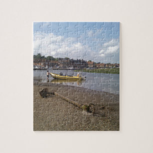 Anchor, RIB at rest Blakeney, Norfolk Jigsaw Puzzle