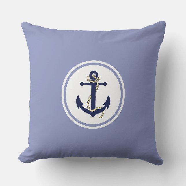 Anchor & rope, Seaman's anchor, Nautical emblem Cushion (Front)