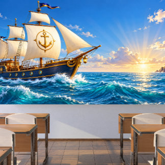 Anchor Sailing Ship Ocean Adventure Nautical Photo Banner
