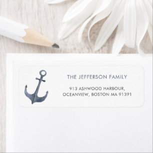Anchor Sailing Theme Return Address Label