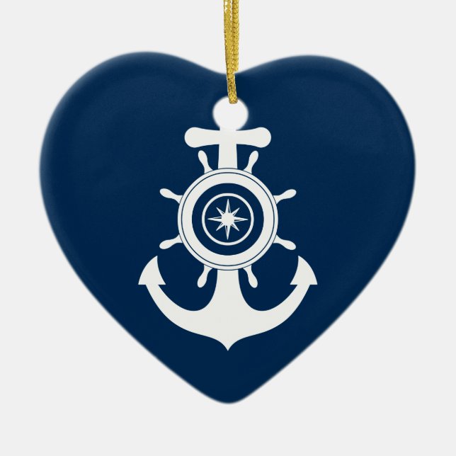 Anchor Sailor Heart ornament (Front)