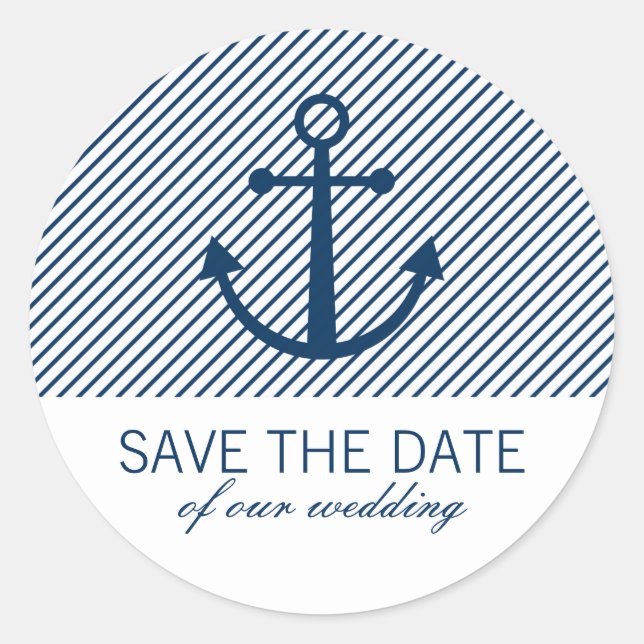 Anchor save the date stickers (Front)
