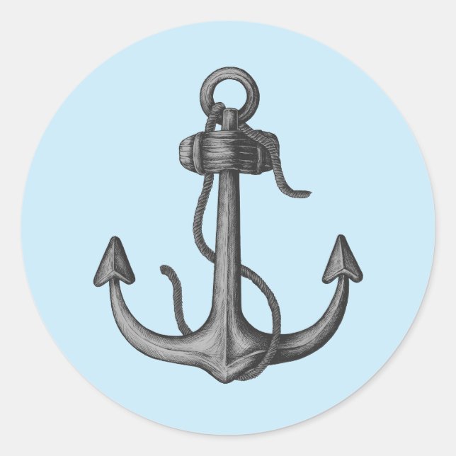 "ANCHOR" SEALIFE NAUTICAL ENVELOPE SEAL STICKER (Front)
