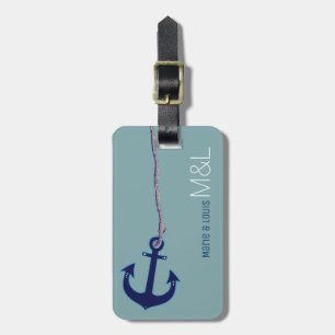 anchor ship cruising personalised luggage tag