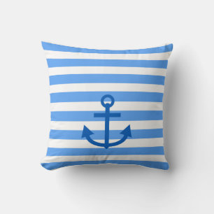 Anchor Stripes Blue & White Cushion