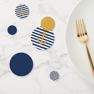 Anchor & Stripes Nautical Theme Table Confetti