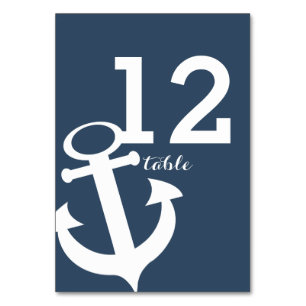 Anchor Table Number Card