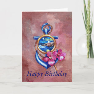 Anchor Tattoo Birthday Card