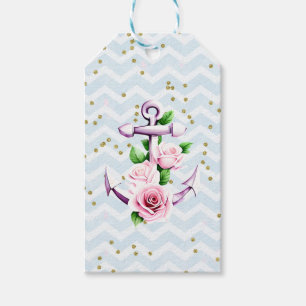 Anchor Watercolor Personalised Gift Tag