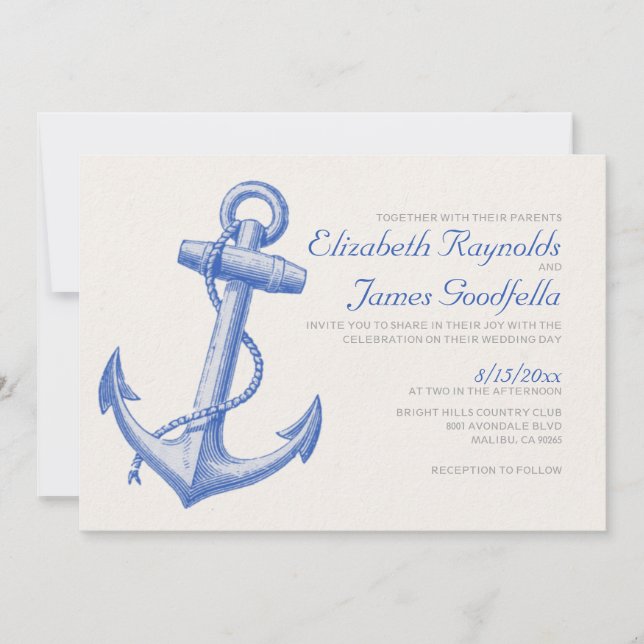 Anchor Wedding Invitations (Front)