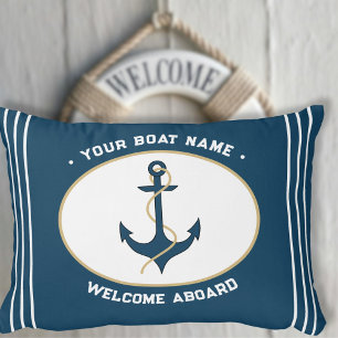 Anchor Welcome Aboard Custom Pillow