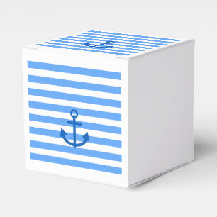 Anchor & White Blue Stripes  Favour Box